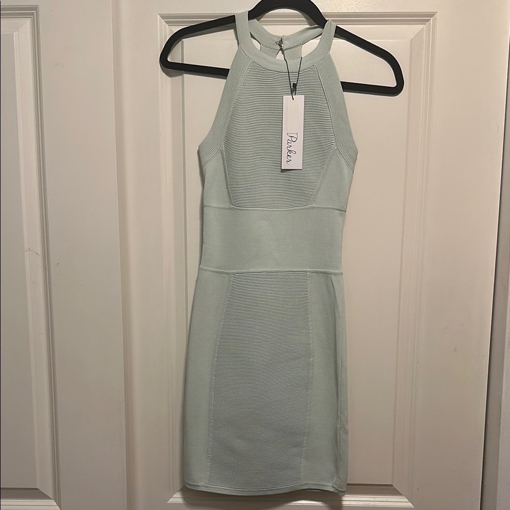 Parker Women's Light Blue Halter Dress